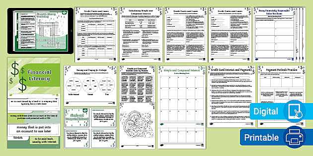 financial literacy worksheets