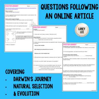 darwins natural selection worksheet rabbit