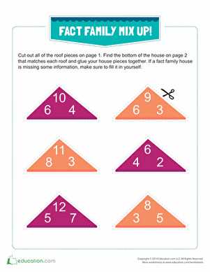 fact family math worksheets