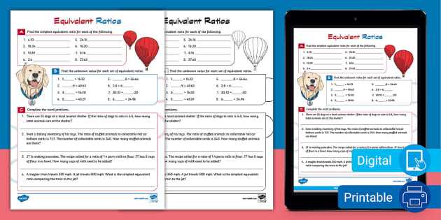 ratios and rates worksheets