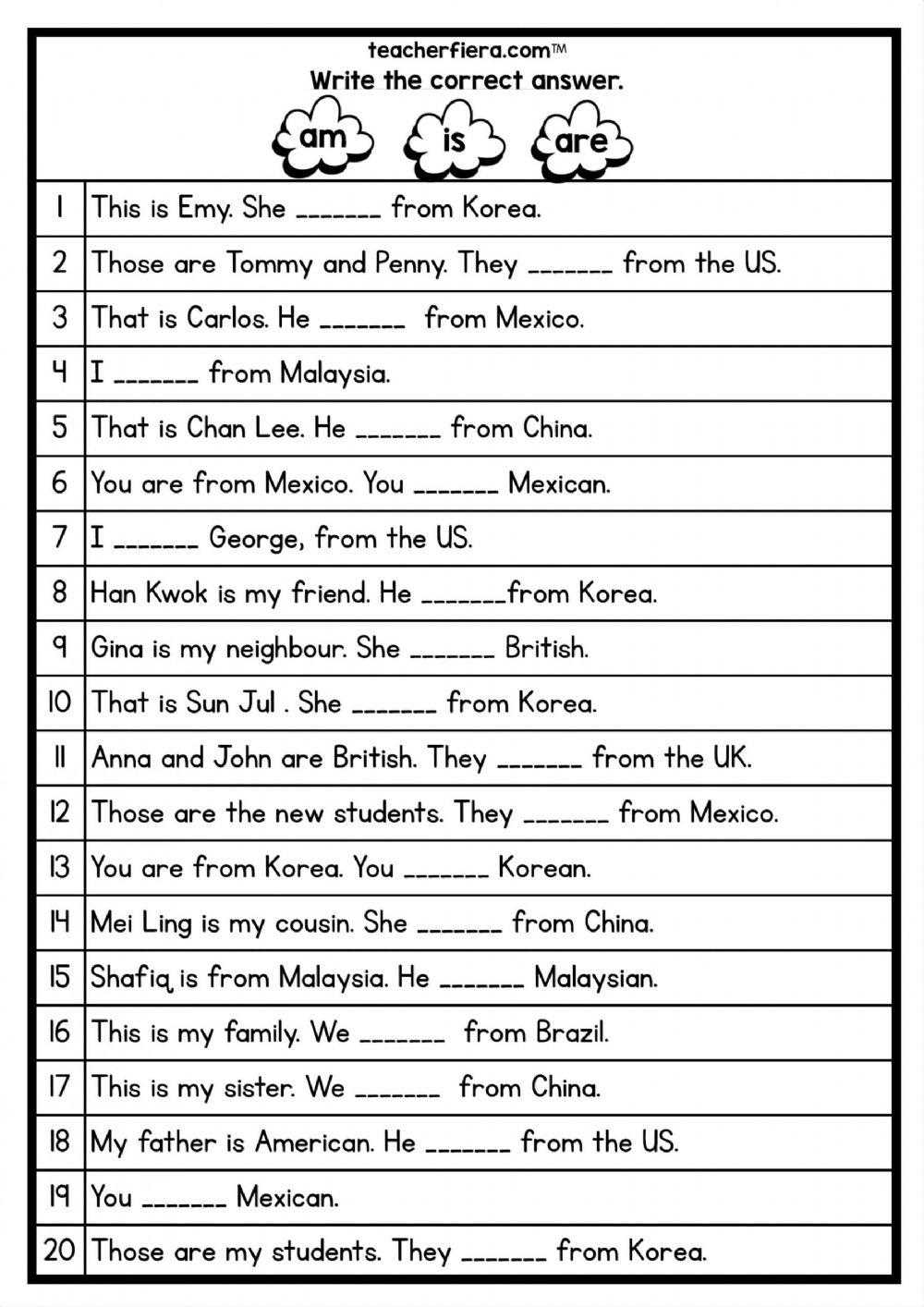 a or an worksheet year 4 a or an worksheet year 4
