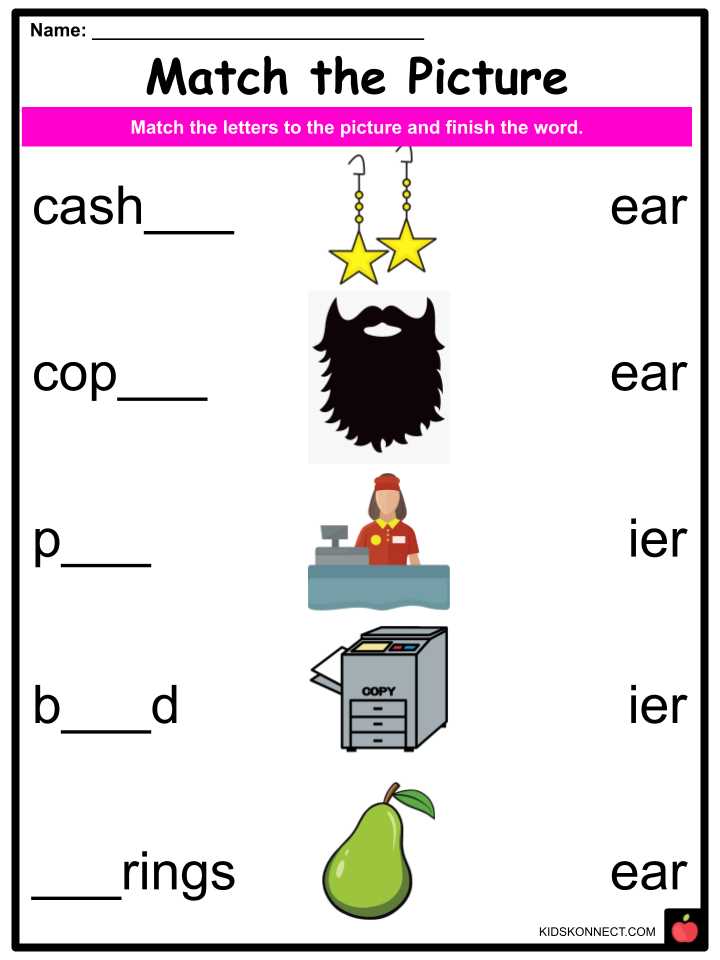 ear worksheets