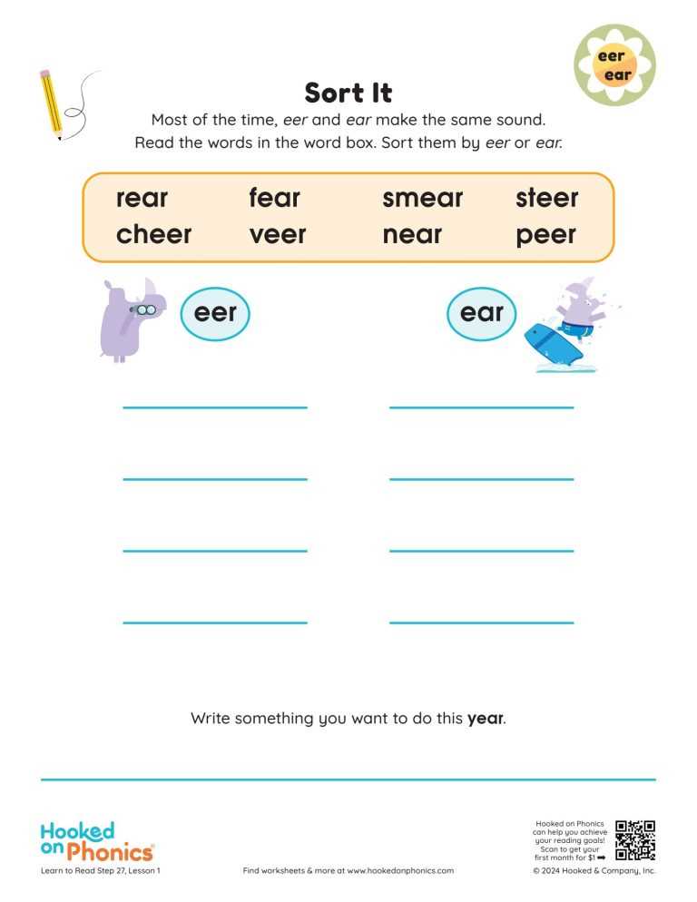 ear worksheets
