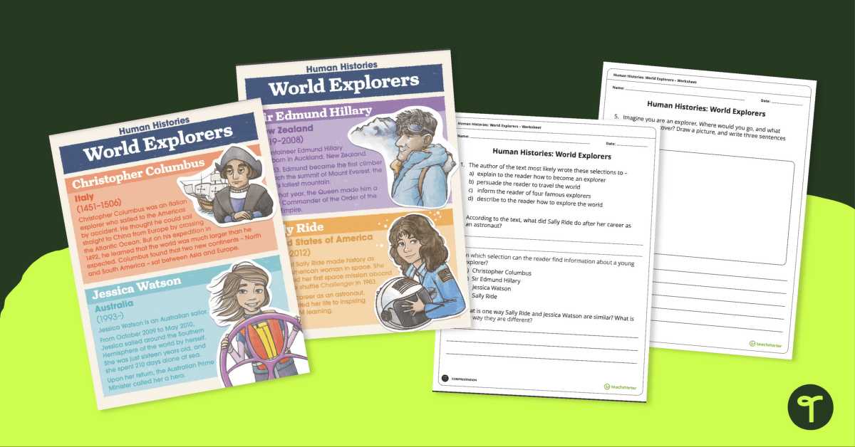 early american explorers worksheets