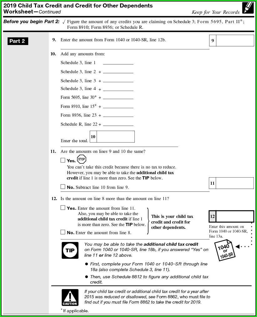 earned income credit worksheet