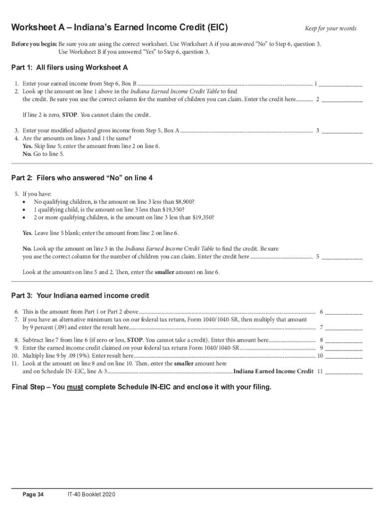 earned income worksheet