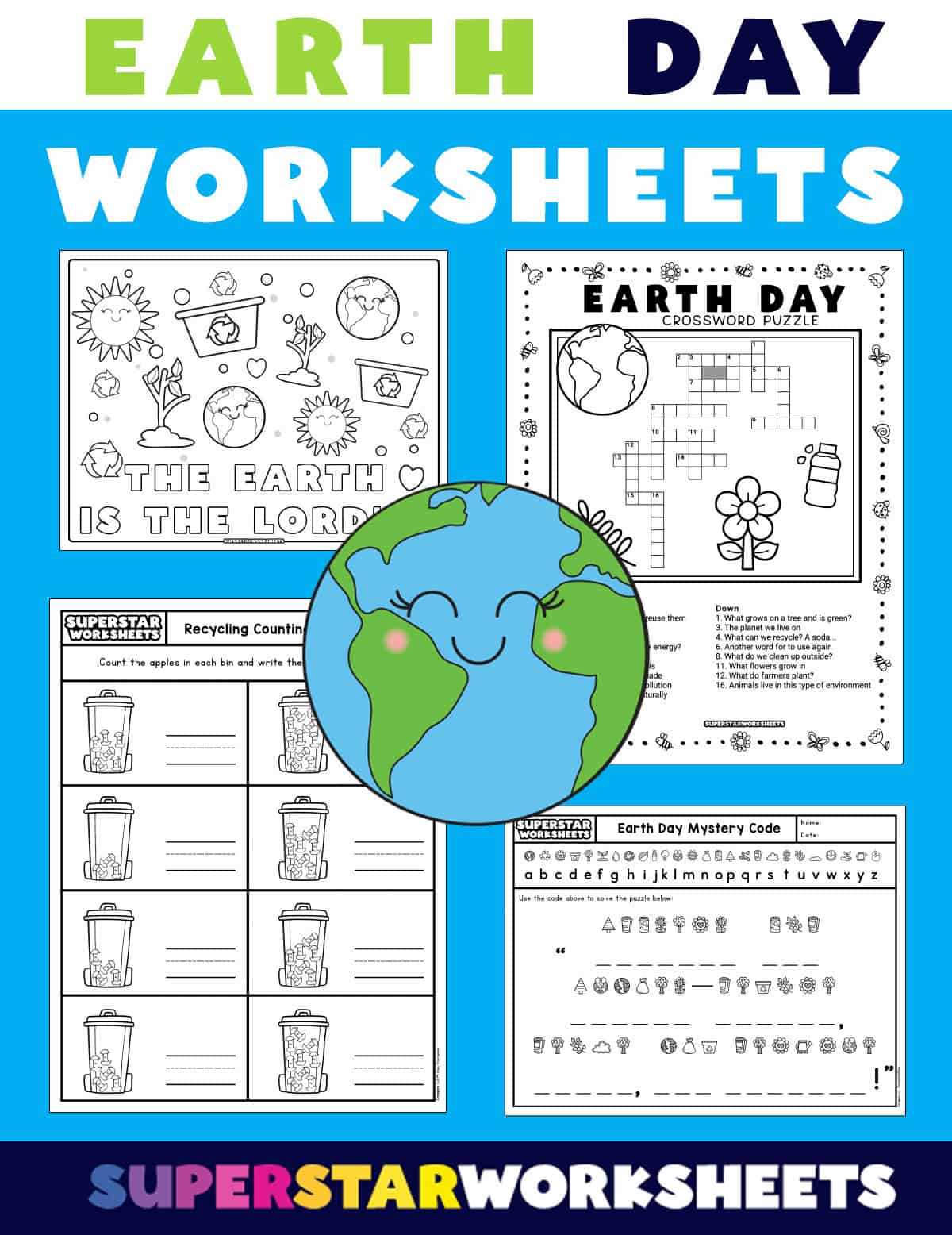 earth day addition worksheets