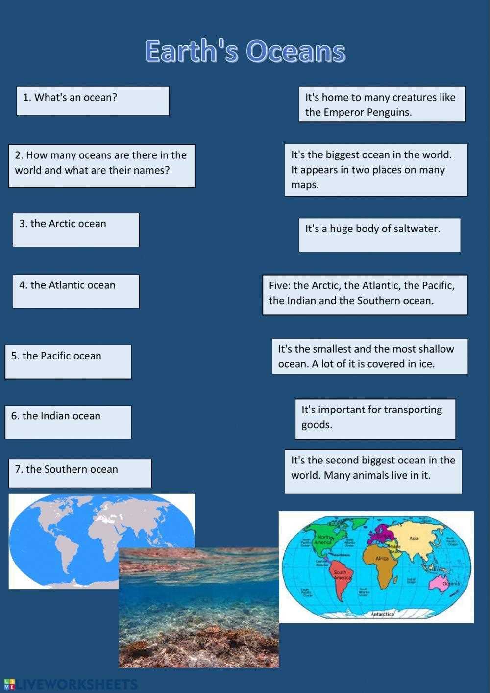 earth the biography oceans worksheet