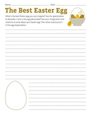 easter pre writing worksheets