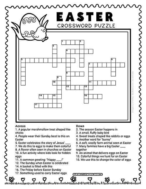 easter worksheets for 1st grade