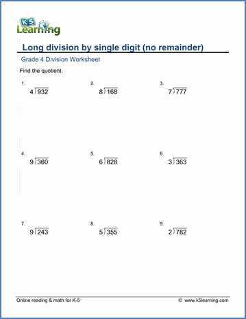 easy division worksheets