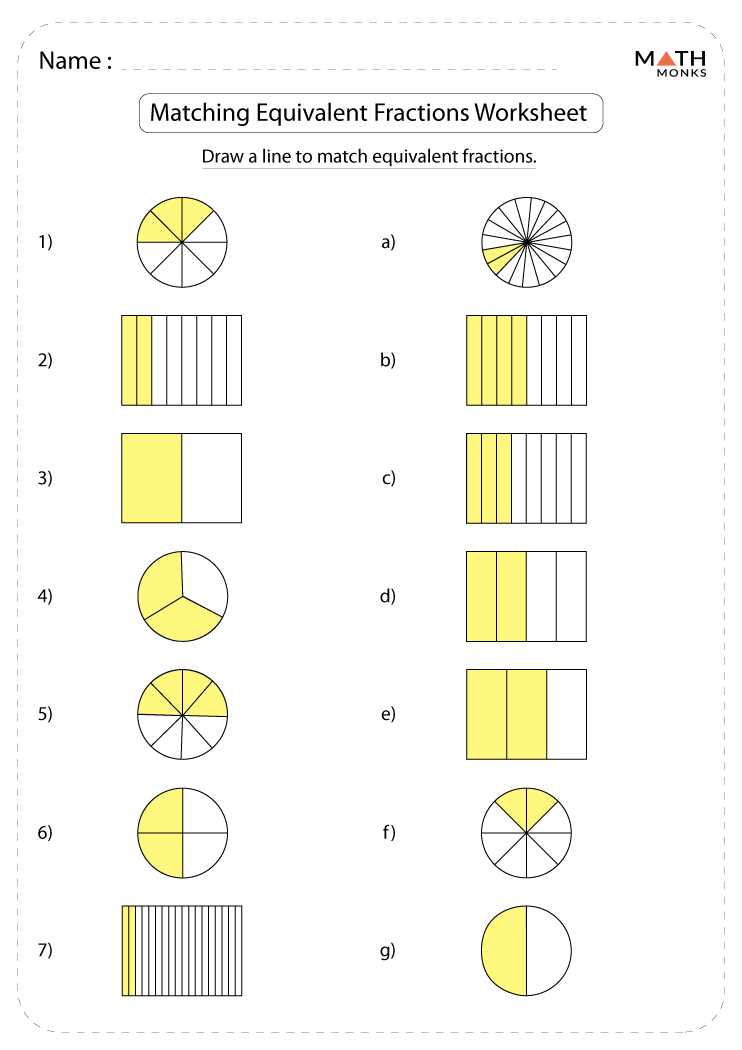easy equivalent fractions worksheet
