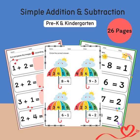 easy math worksheets for pre k