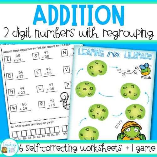 addition with renaming worksheet