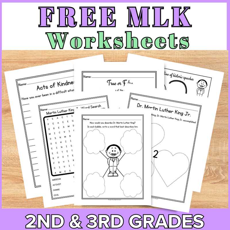martin luther king worksheet