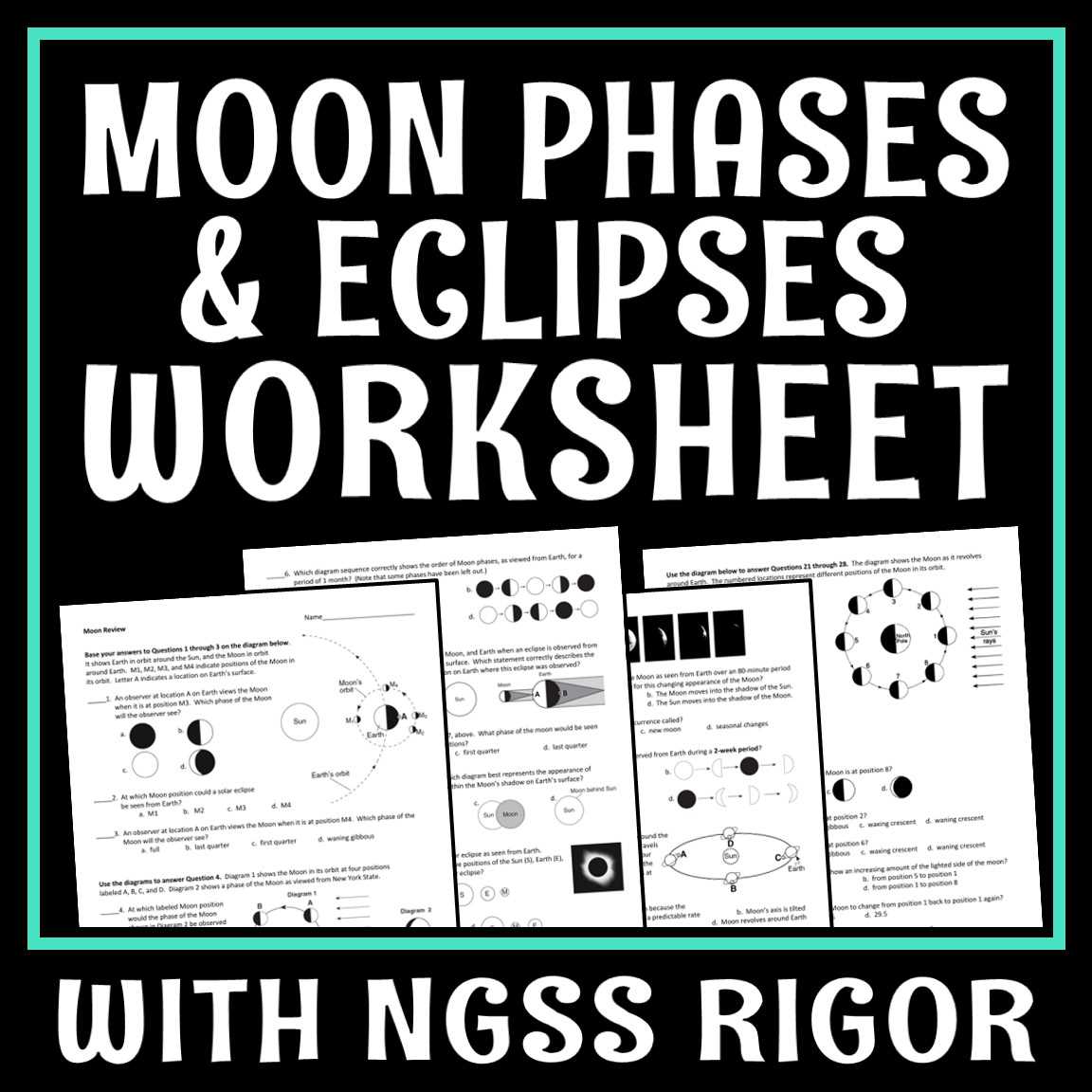 eclipses worksheet