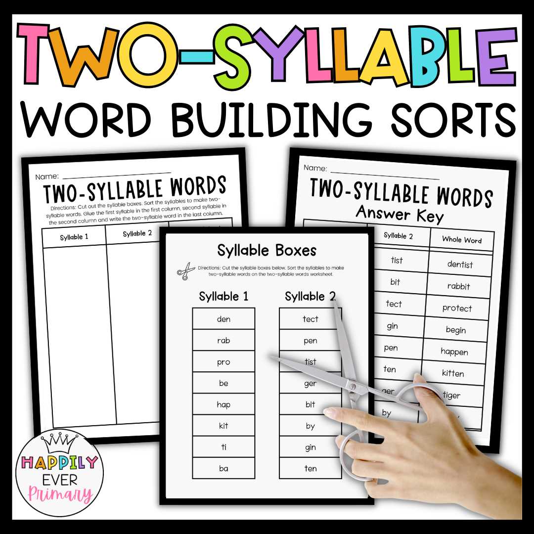 closed and open syllables worksheet