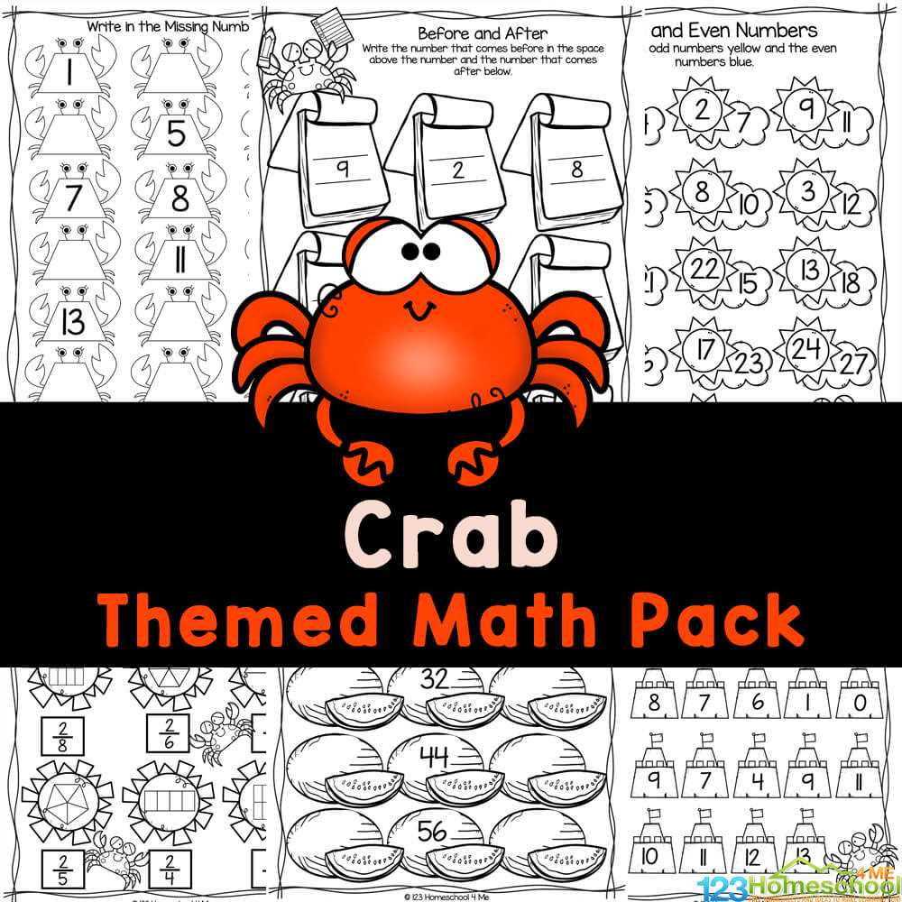 math worksheets for kindergarten free printable