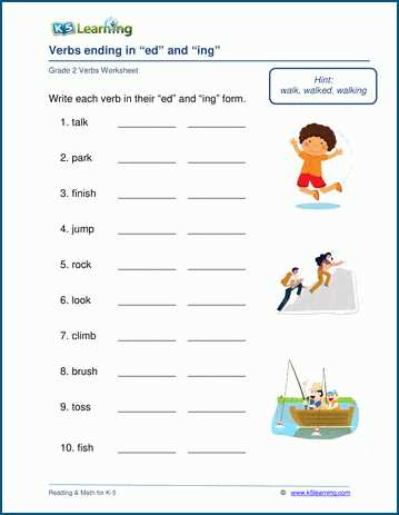ed endings worksheet