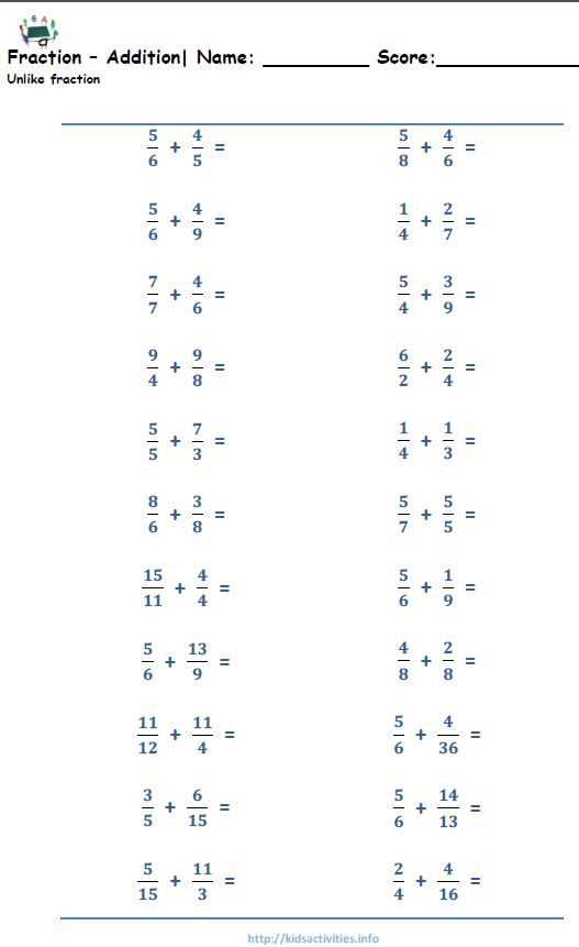 mathematics fractions worksheets mathematics fractions worksheets