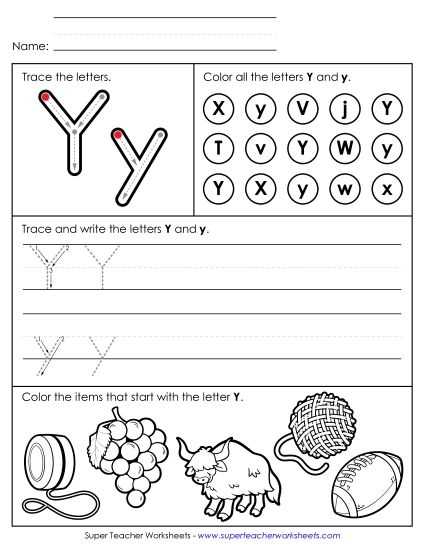 y worksheet