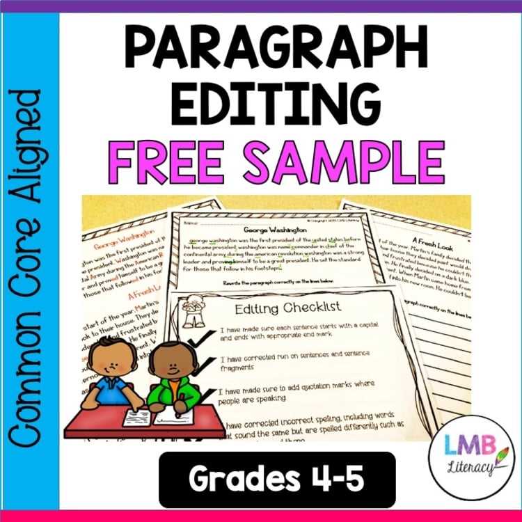 edit paragraph worksheets