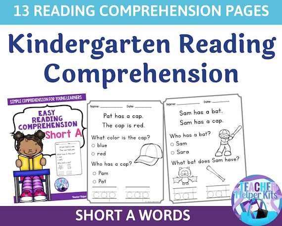 worksheets for kindergarten reading