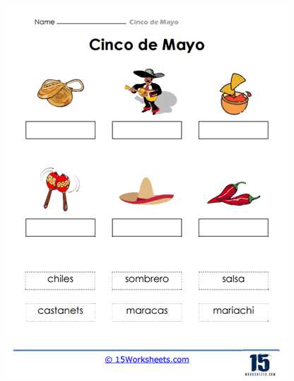cinco de mayo vocabulary worksheets