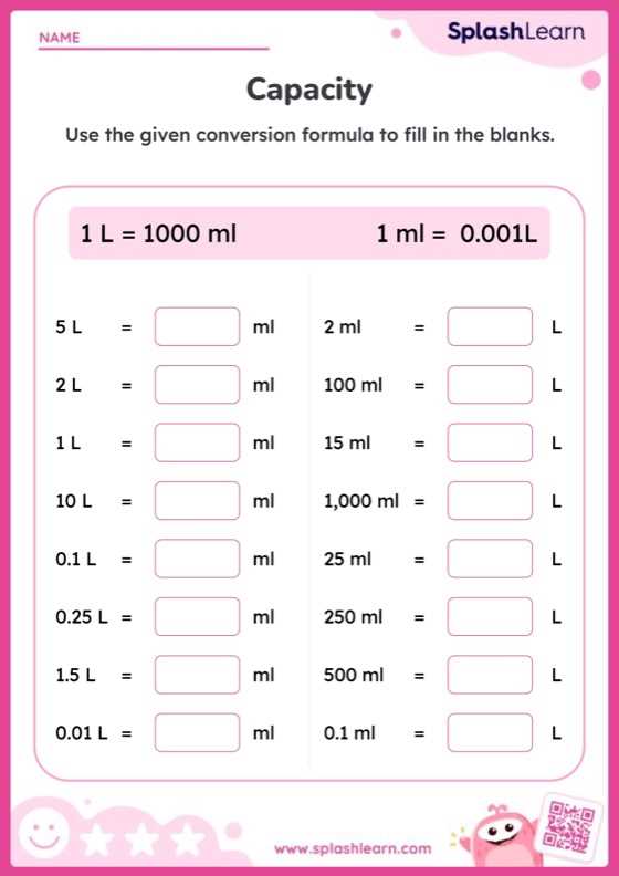 converting metric system worksheet