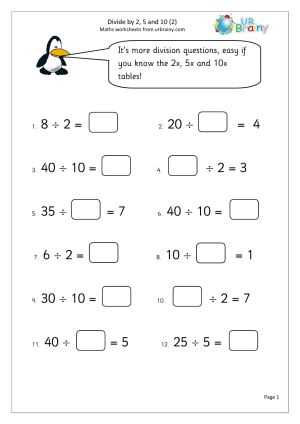 division worksheets grade 2