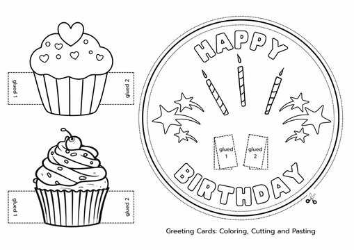 birthday cupcake worksheet