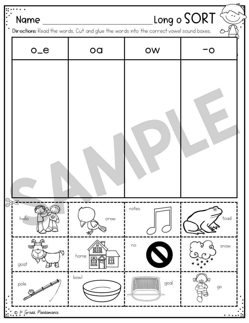 long o and short o worksheets