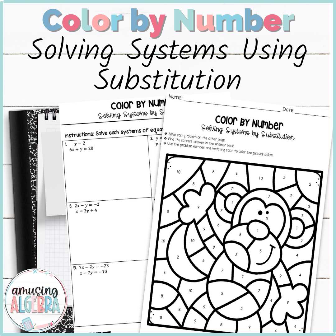 solving systems substitution worksheet