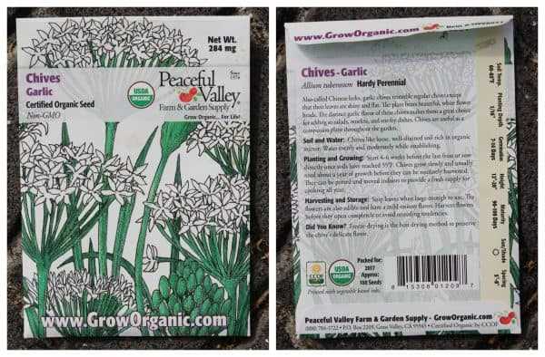 reading a seed packet worksheet