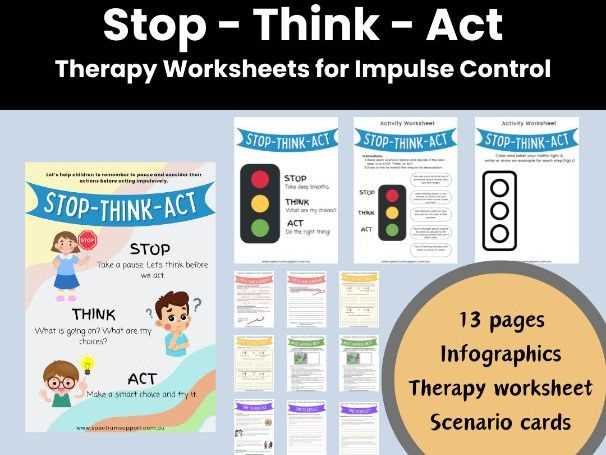 adhd worksheets for kids therapy