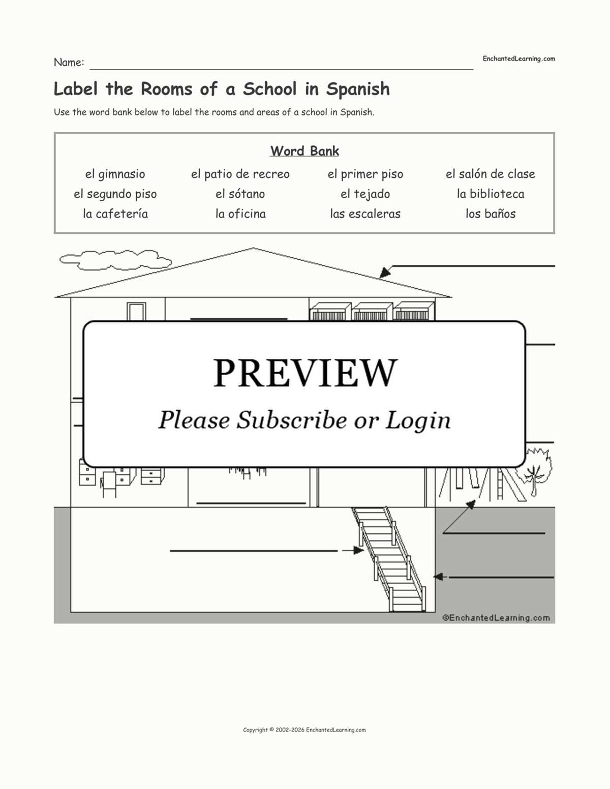 el and la spanish worksheet
