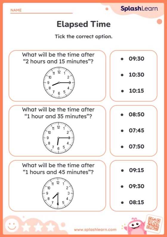 elapsed time worksheet 4th grade