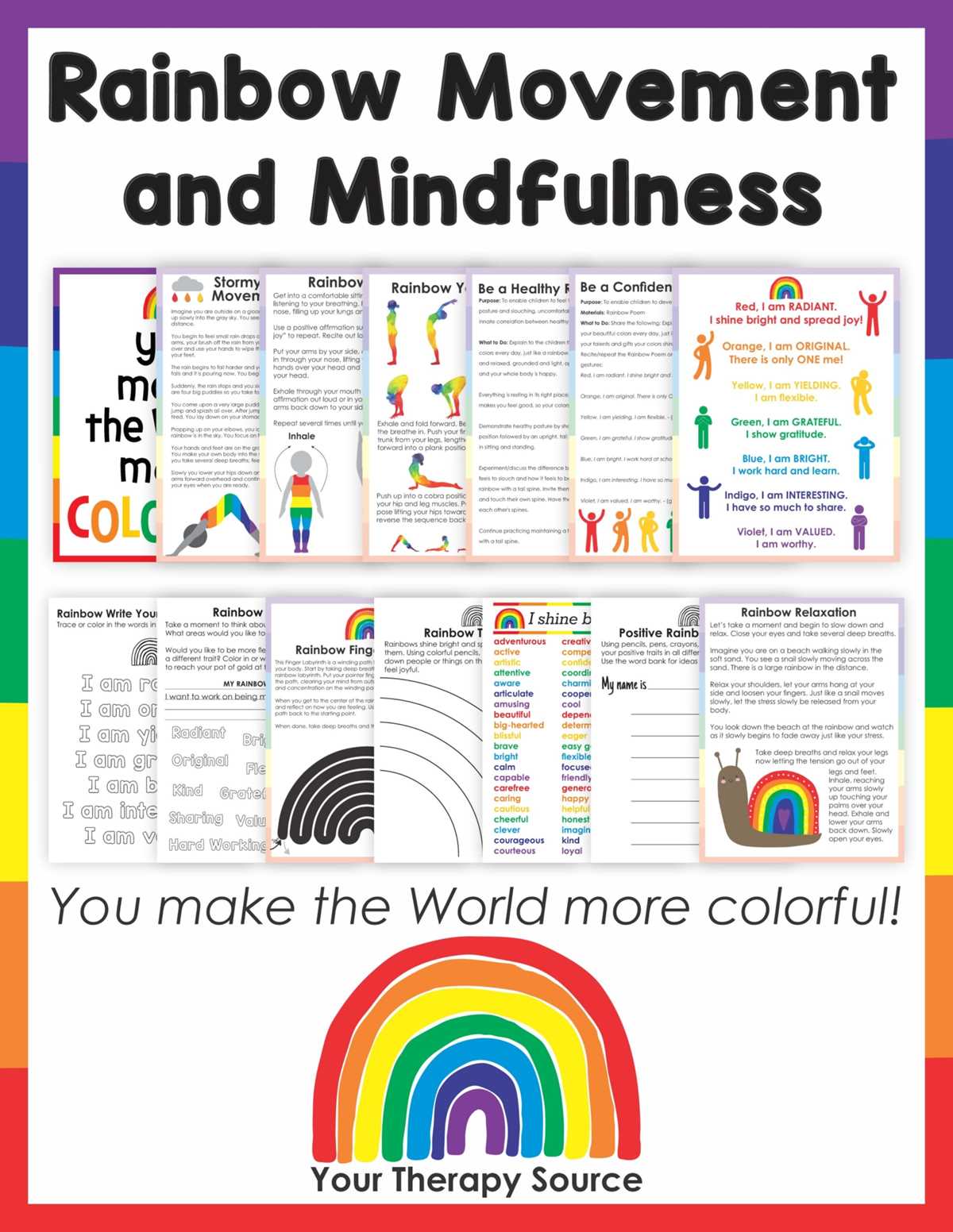 rainbow write worksheets