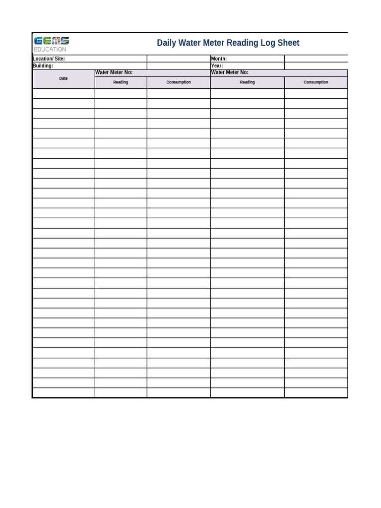 electric and water consumption worksheet