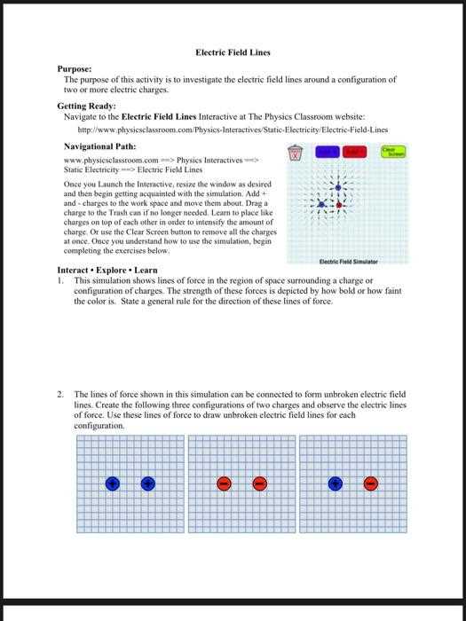electric field basics worksheet