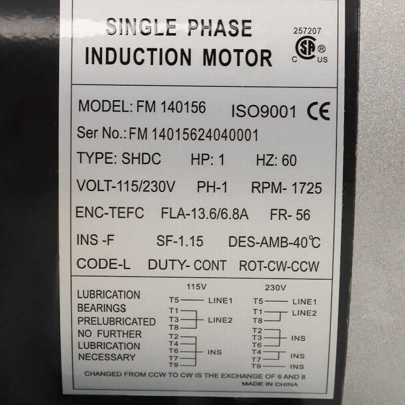 electric motor nameplate worksheet