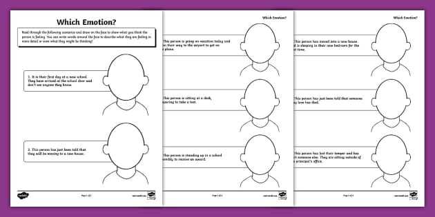 emotion awareness worksheet