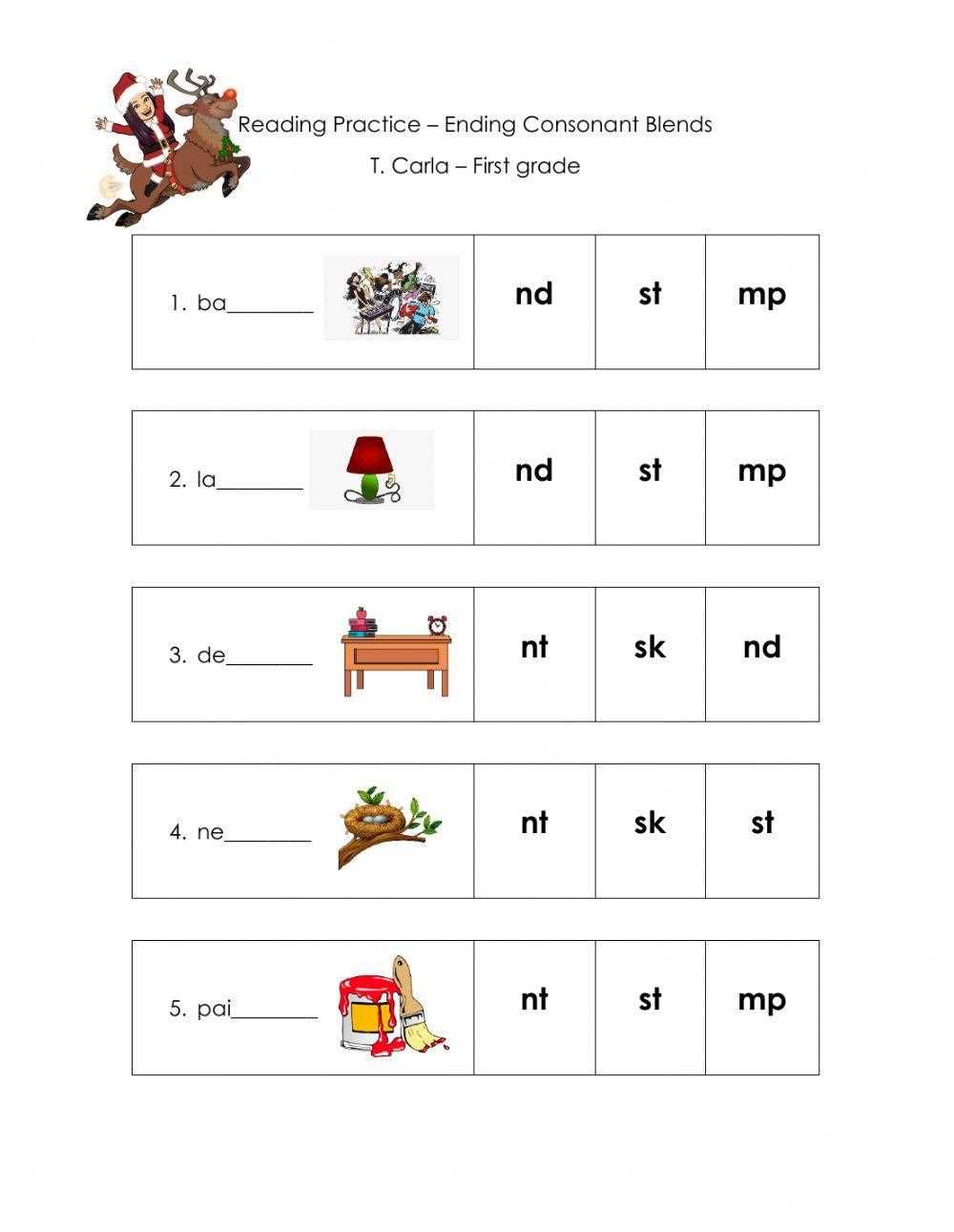 ending worksheet