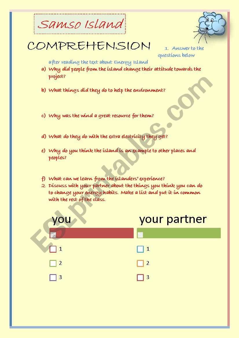 energy island worksheet
