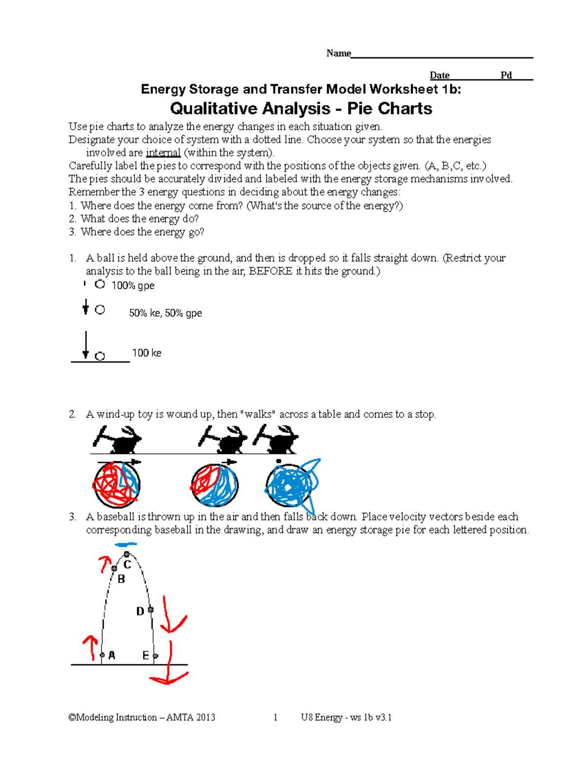 energy storage and transfer model worksheet 1a