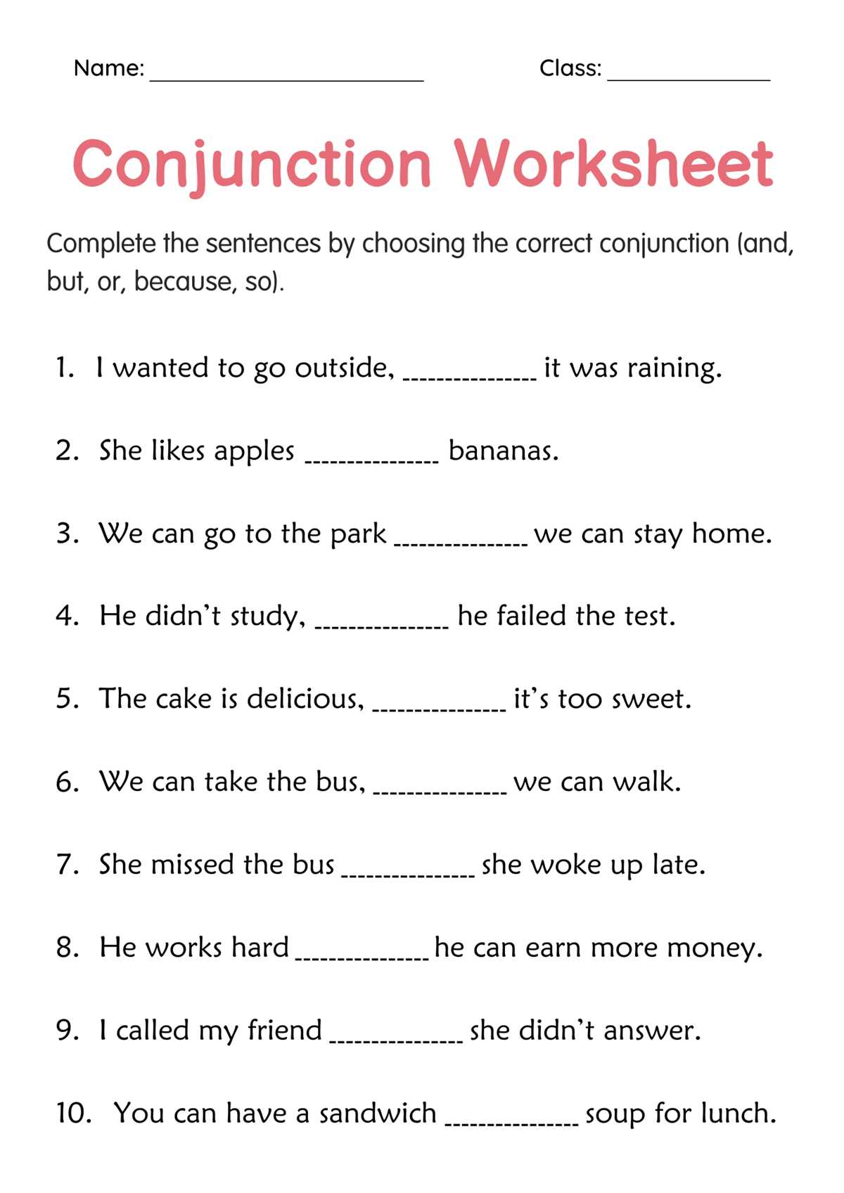 english 3rd grade worksheets