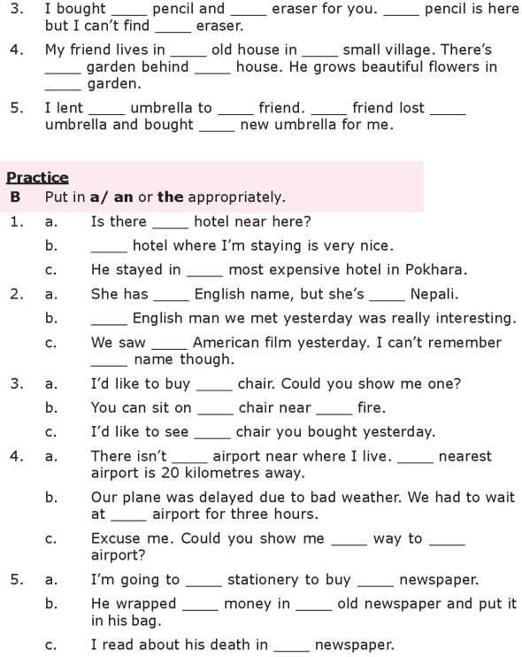 english grammar worksheets for class 8