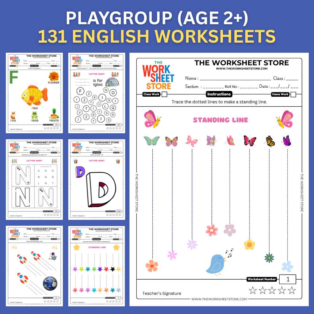 english worksheet lkg