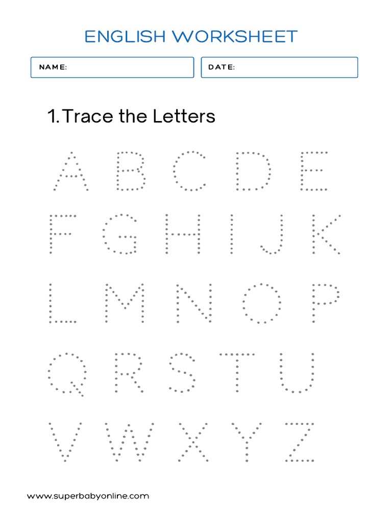 english worksheet nursery