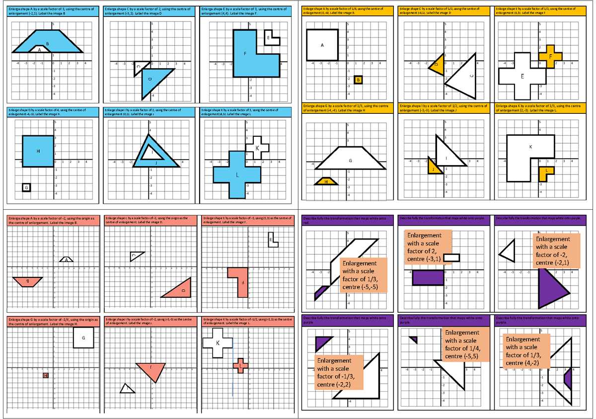 enlarging shapes worksheet